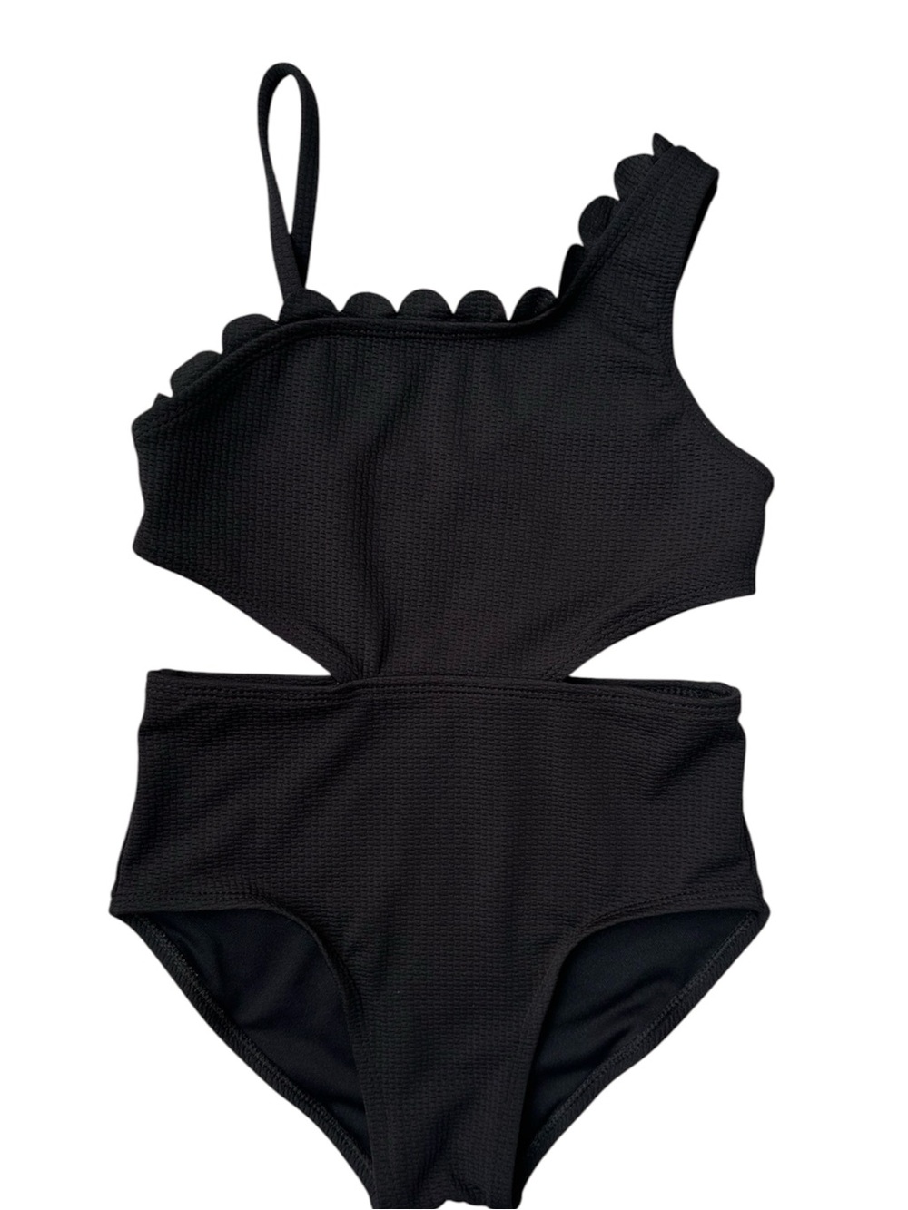 Art Class 6/6x Black scalloped Girls swimsuit
